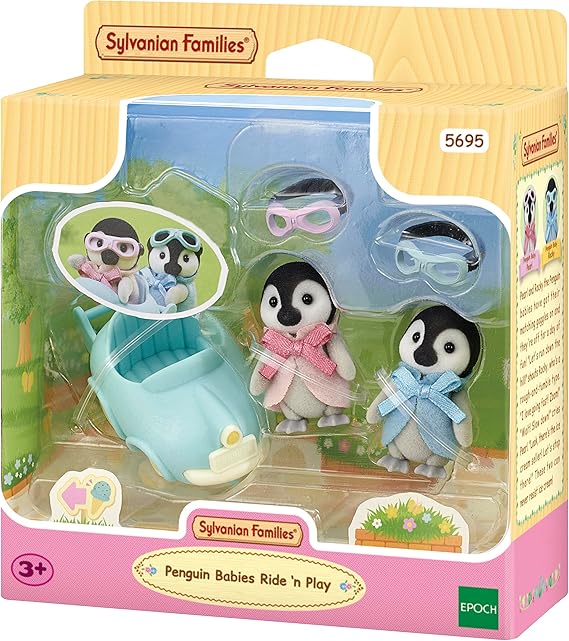 Carrinho de Brincar dos Bebês Pinguins - Sylvanian Families - 5695