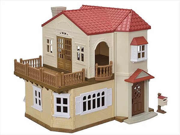 Casa Telhado Vermelho com Luzes e Sótão Secreto - Sylvanian Families - 5708
