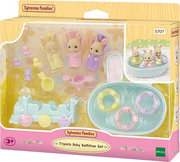 Conjunto Hora do Banho - Trigêmeos - Sylvanian Families - 5707