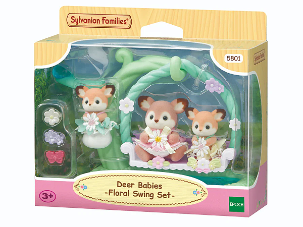 Bebês Cervos - Conjunto Balanço Floral - Sylvanian Families - 5801