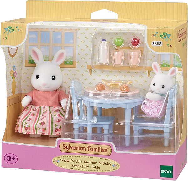 Mesa de Café da Manhã - Mamãe e Bebê Coelhos de Neve - Sylvanian Families - 5682