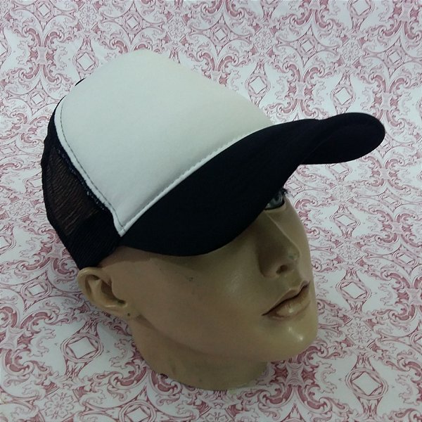 Boné Trucker Duas Cores Frente Branco
