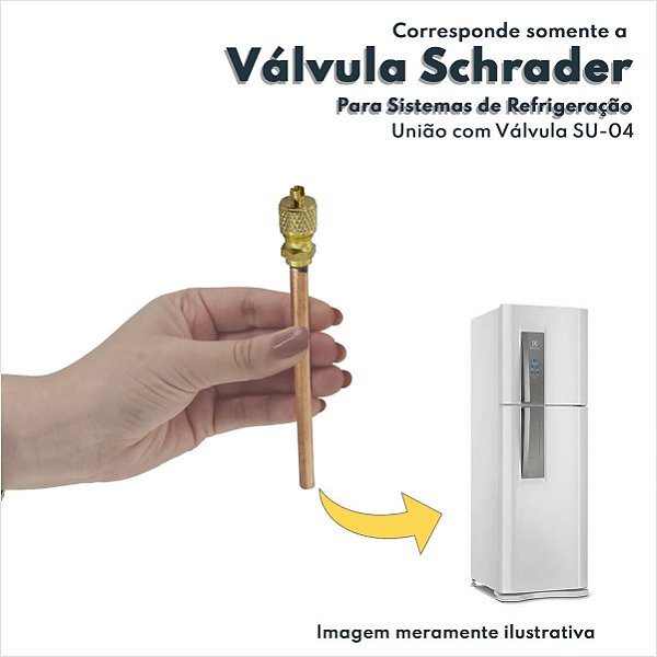 União com Válvula SU-04 para Compressor Válvula Schrader Multimarcas