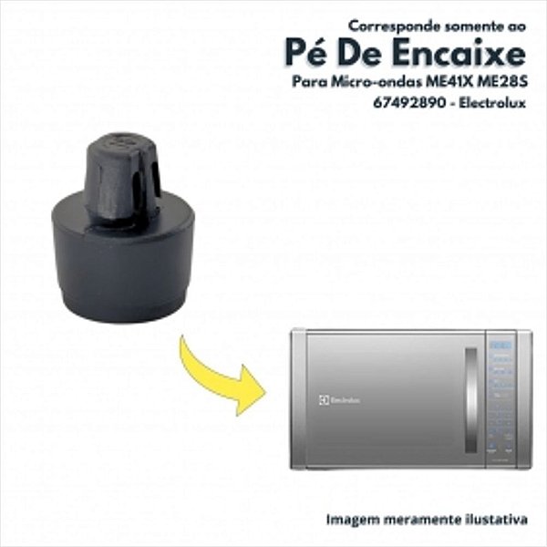Pé De Encaixe Para Micro-Ondas ME41X ME28S MEF41 Electrolux Original 67492890