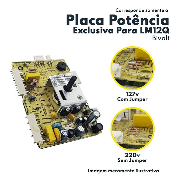 Placa De Potência Lm12q A99035173 70203477 Electrolux Original Placa Exclusiva  para O Modelo Lm12q Bivolt