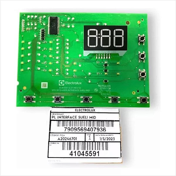 Placa Interface Sueli para Lavadora Lec14 Lec17 Lev17 Lec15 Electrolux Original A20246701