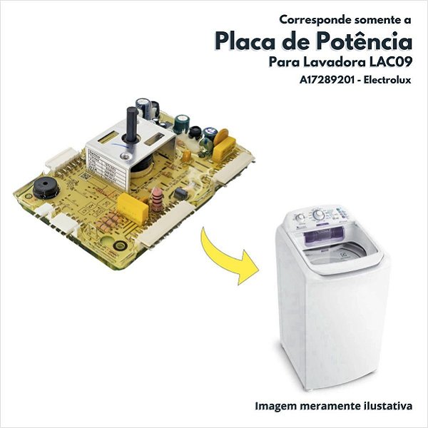 Placa De Potência Para Lavadora LAC09 Electrolux Original A17289201