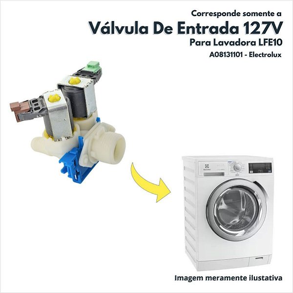 Válvula de Entrada de Água 127V para Lavadora Lfe10 Electrolux Original A08131101
