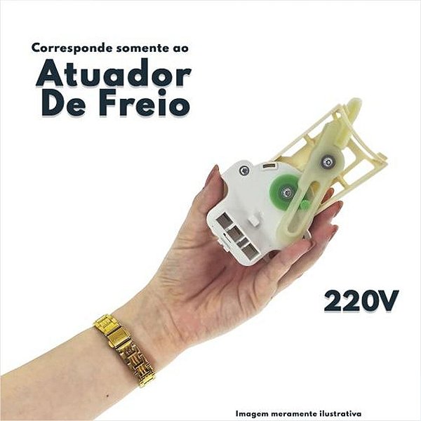 Atuador Do Freio Electrolux Original 220v 64500662 Para Lavadora De Roupas Electrolux Original LTD15 LAC13 LPE16 LAC16 64500662 Lavadora 15kg 16kg