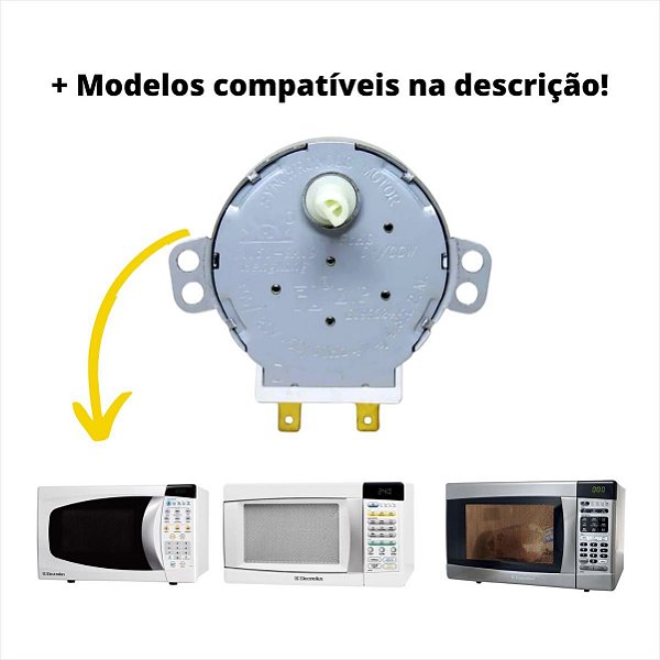 Motor 127V Do Prato Giratório Para Micro-ondas Electrolux Original ME18S ME21S ME28X - 64376913