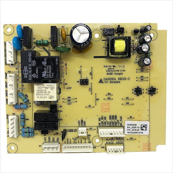 Placa De Potência Bivolt  Para Refrigerador Frost Free DFI80 DI80X DT80X Electrolux Original 64800638
