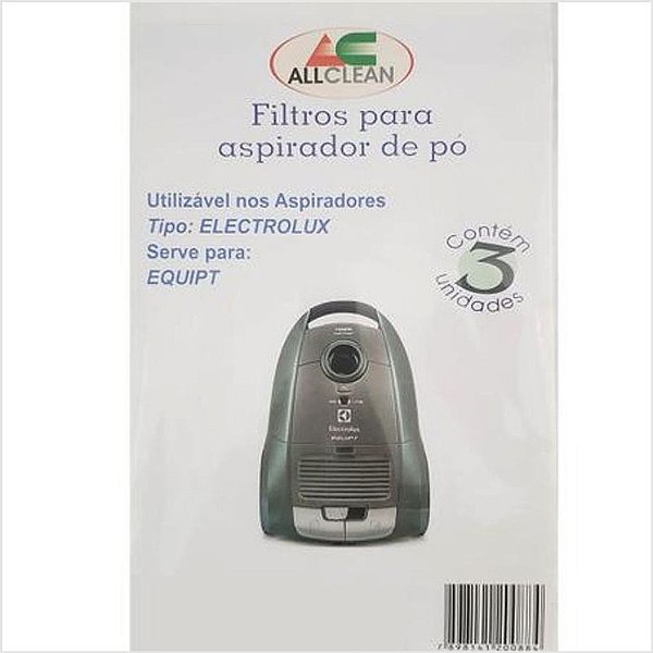 Kit 3 Sacos AL Para Aspirador Pó Electrolux Original EQUIPT