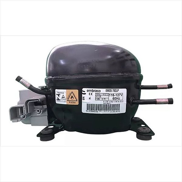 Compressor Coquinho 1/5 Hp EM2S70CLP 127V 60Hz para Refrigerador Electrolux Original - A02819710