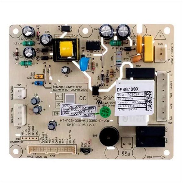 Placa De Potência ERF1500 Para Refrigerador Frost Free Electrolux Original DF80 DF80X - 70202437