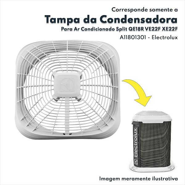 Tampa Superior Topo Para Ar Condicionado Split QE18R QE22R VE22F VE18F Electrolux Original - A11801301
