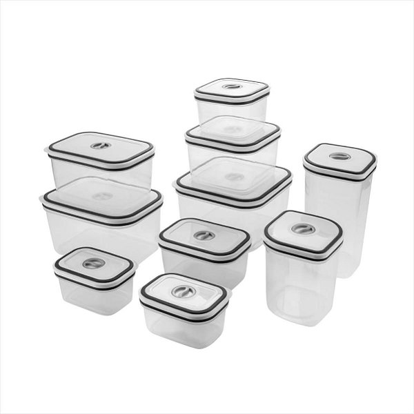 Kit de Potes de Plástico Hermético 10 peças Electrolux Original - 80000565 / A07671401