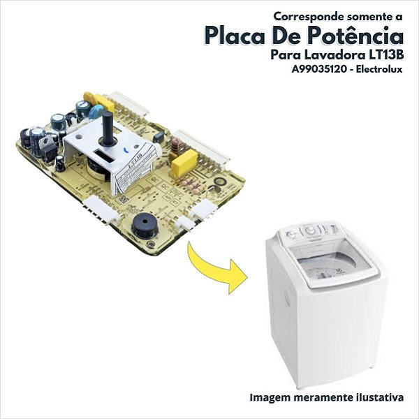 Placa De Potência Para Lavadora De Roupas Ltb13 Electrolux Original A99035120