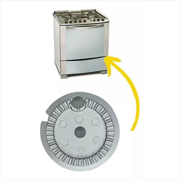 Coroa Queimador Auxiliar Para Fogão 76TX 76TB 76DX Electrolux Original 62545947