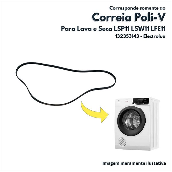 Correia Poli-V Para Lava e Seca LSP11 LSW11 LFE11 Electrolux Original 132353143