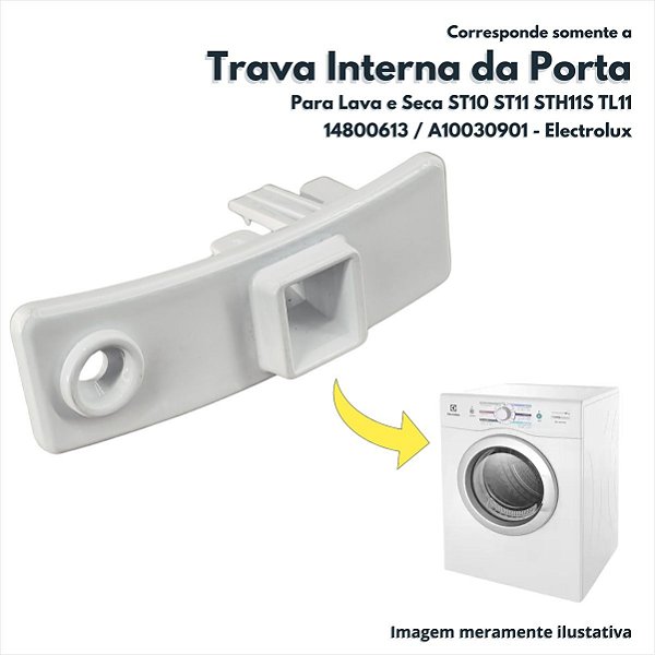 Placa Trava Interna da Porta Para Secadora ST10 ST11 STH11STL11 Electrolux Original 14800613 A10030901