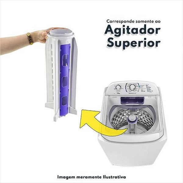 Conjunto Agitador Superior com Lentes E-Filter Instaladas Para Lavadora Lap16 A07021101 Electrolux Original