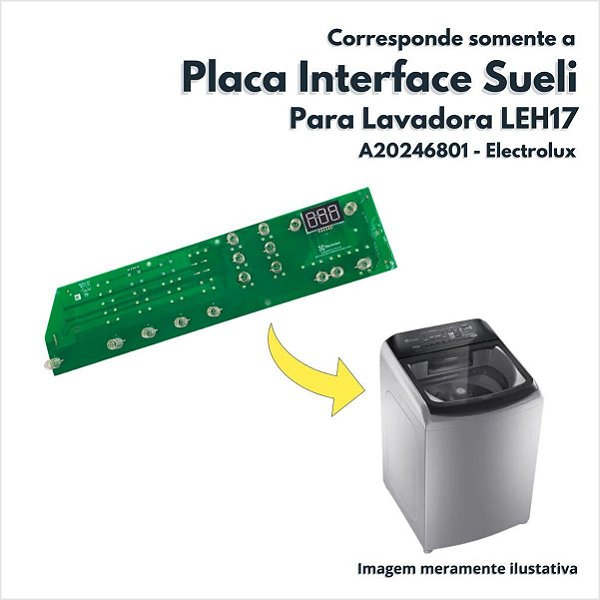 Placa Interface Sueli Lavadora LEH17 Electrolux Original A20246801