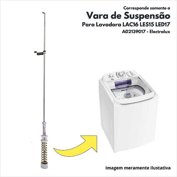 Vara de Suspensão Para Lavadora LES15 LAC16 LED14 Electrolux Original - A02139017