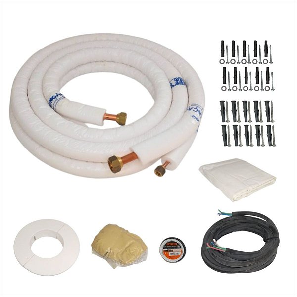 Kit Instalação Ar Condicionado Split 12.000 a 18.000 Btus 1/2 e 1/4 Electrolux Original 80000460 A07668201