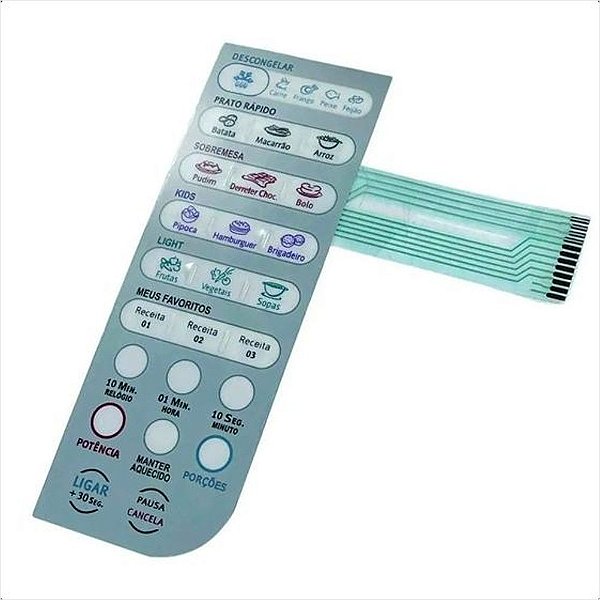Teclado Membrana do Painel Para Microondas Mef33 Electrolux 69580892