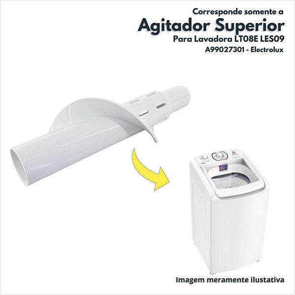 Agitador Superior Para Lavadora LT08E LES09 Electrolux Original A99027301