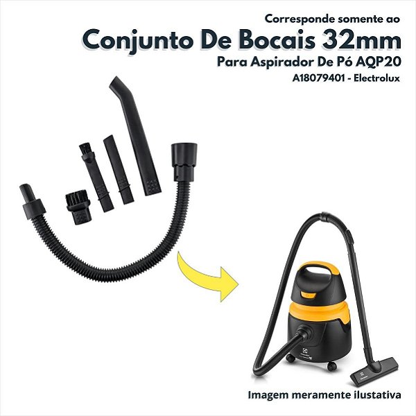 Conjunto Microkit 5 Mini Bocais 32mm Para Aspirador de Pó Electrolux - A18079401 / KIT05