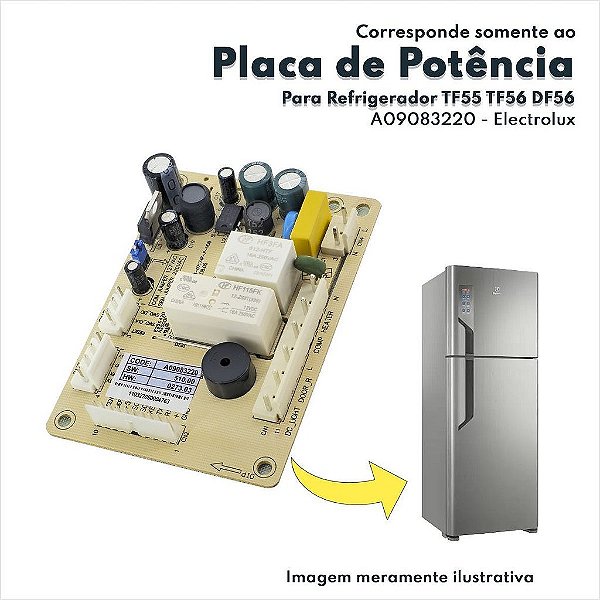 Placa Olinda Core Nivea-RAD Refrigerador TF55 TF55S TF56 Electrolux Original A09083220 Modelo Antigo Sem Aplicar Kit Rad