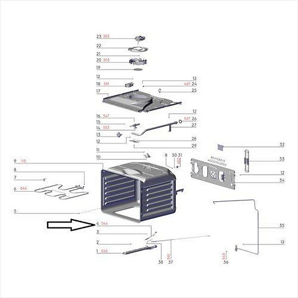Termopar 1400mm Para Forno a Gás de Embutir OC8GM OE8GL Electrolux Original A26147702 A26147702