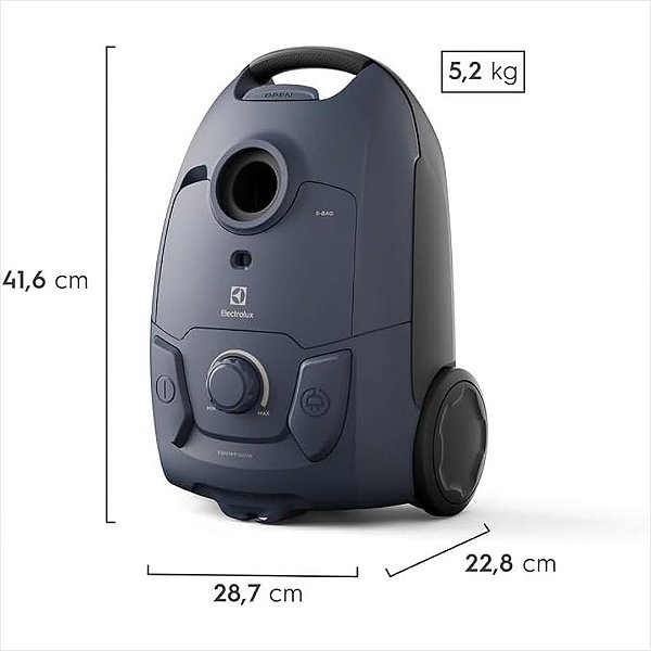 Aspirador de Pó 127V 1800W Experience com Filtro Hepa Electrolux Original 900258699 EQP40