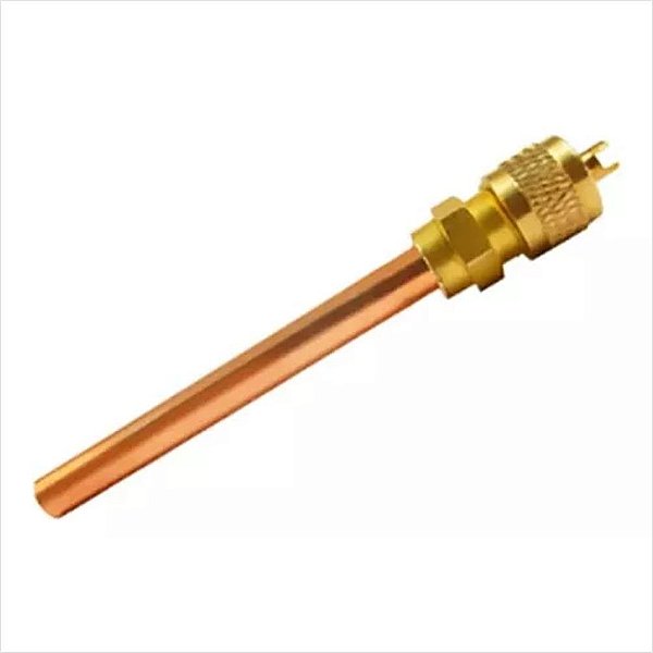 União Válvula Schrader 1/4  Com Aste Curta 5cm Air Fluide