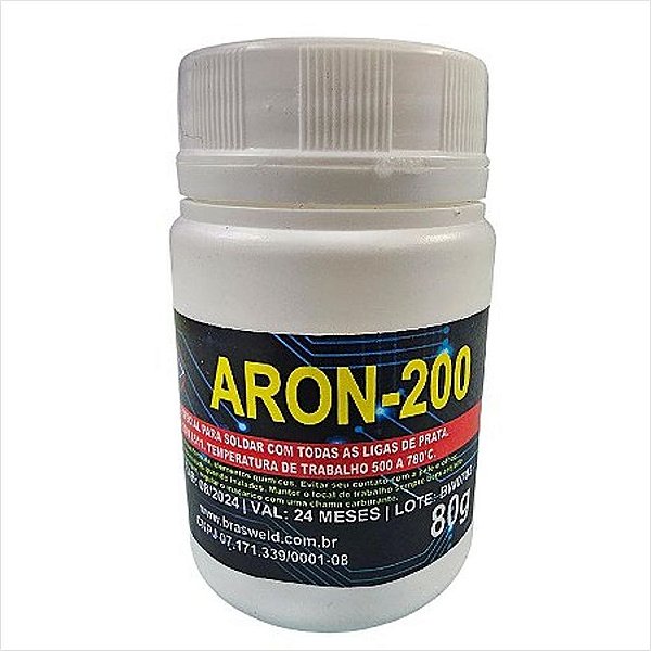 Fluxo Solda Prata 80g Aron - 200