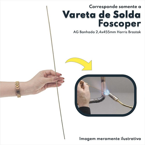 Vareta De Solda Foscoper AG Banhada 2,4x455mm Harris Brastak Unitário