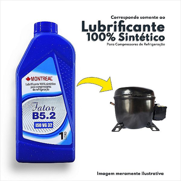 Óleo Lubrificante 100% Sintético Para Compressores de Refrigeração B-5.2 1 Litro Montreal - ISO VG 32