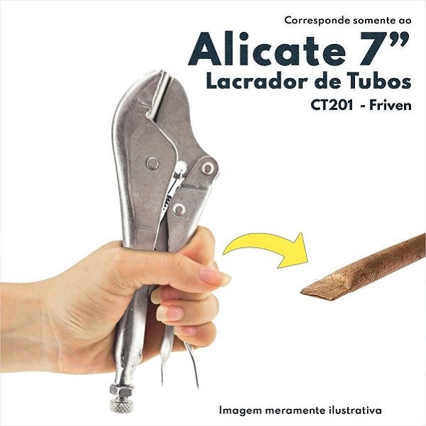Alicate de Pressão Lacrador de Tubos 7" de 1/8 a 3/8 DSZH Friven  CT201 WK-2018