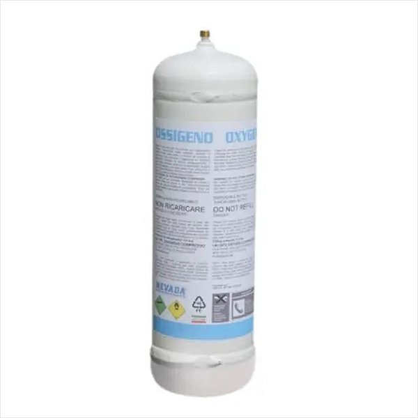 Cilindro Oxigênio Descartável 110Bar  Uso Industrial Classe 2 2 UN1072 tsS Milano 12002001-2