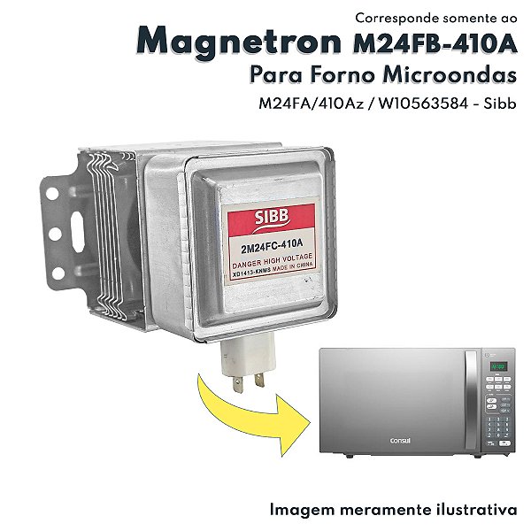 Magnetron Para Microondas Brastemp Consul Philco 4000V  Sibb M24FA/410Az W10563584 Compatível com Diversas Marcas e Mode