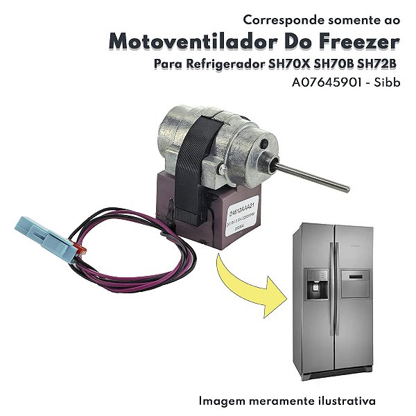 Motoventilador Do Freezer Para Refrigerador Electrolux SH70X SH70B SH72B SS72B SIBB 15915900 A07645901