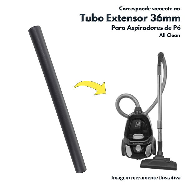 Tudo Extensor 36mm Para Aspirador de Pó EasyB EasyBox A10 A20 All Clean / P12