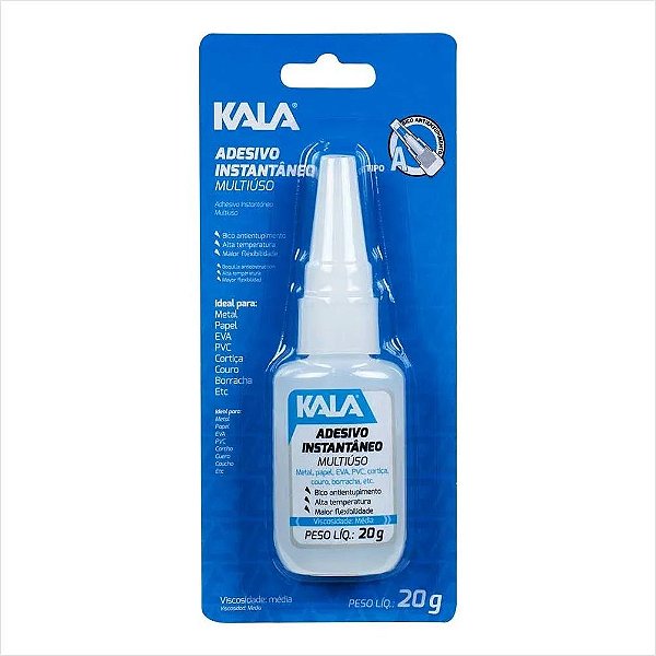 Adesivo Instantâneo 20g Bico Antientup Kala