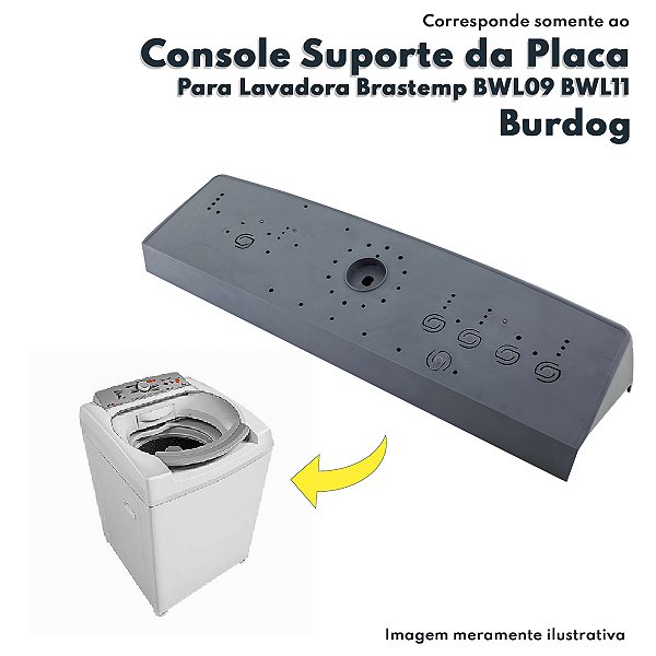 Suporte da Placa Compátivel com Lavadora Brastemp BWL09  BWL11 Burdog W10646480