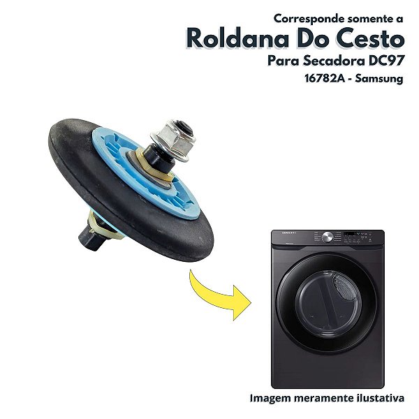 Roldana Do Cesto Para Lavadora Dc97 16782a Samsung