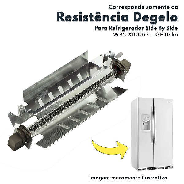 Resistência Degelo 25cm Pequena para Geladeira GE Dako WR51X10053 197D7747G001 GLZ23