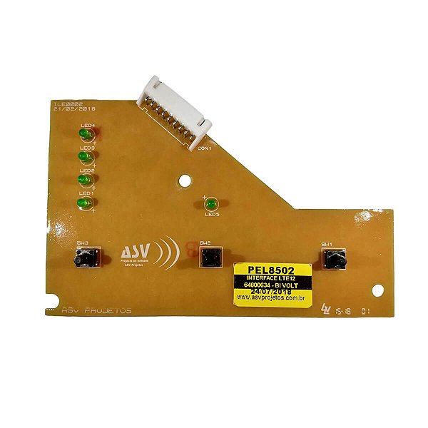 Placa Interface Bivolt Compatível  Lavadora De Roupas Electrolux LTE12 ASV - 64800634