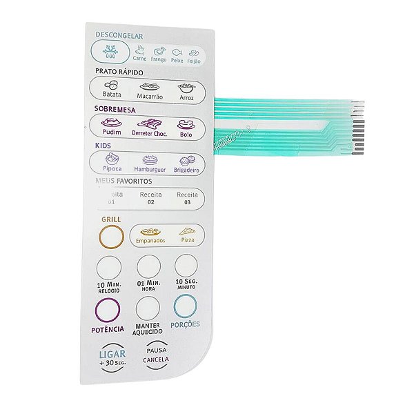Membrana Painel Controle Mef33 69580893  similar Electrolux