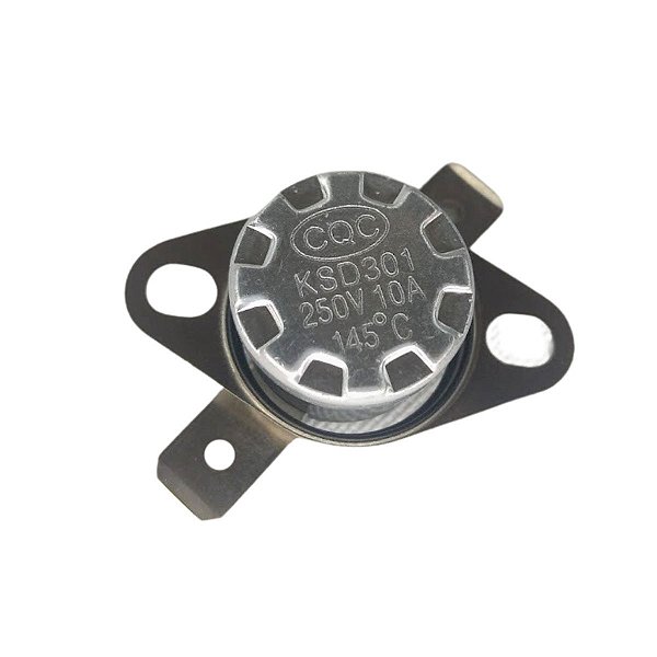 Termostato Operação 145º 10A 250V Para Microondas Compatível Electrolux Brastemp Consul JRK 33446